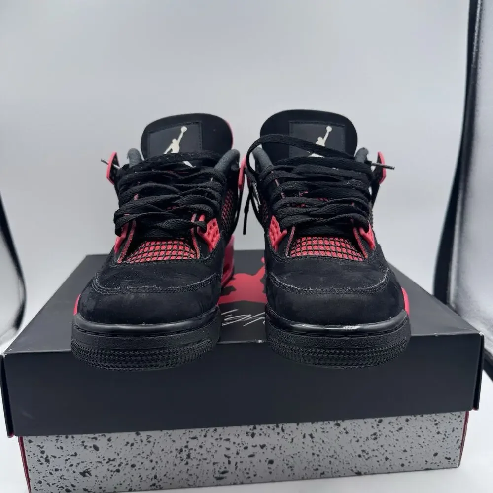 Air Jordan 4 Retro Red Thunder/Black, Size 9, CT8527-016